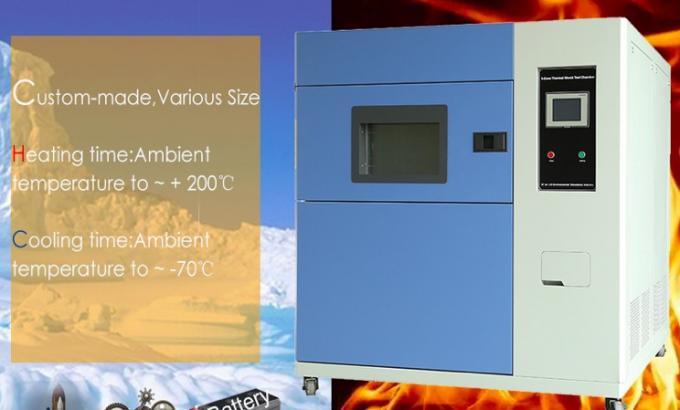 Hohe Präzisions-Drei-Kasten-kalter und Wärmestoß-Test-Kammer 220v 50hz 0