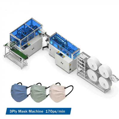 Automatische Wegwerfmasken-Maschinen-Höchstgeschwindigkeit 170/Minute
