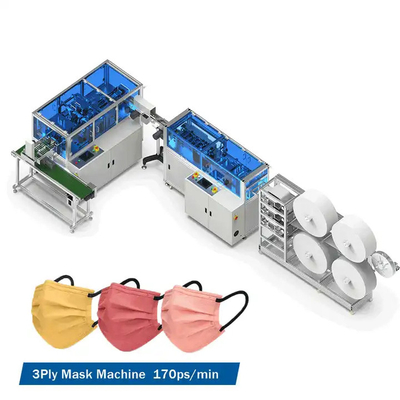 Masken-Maschinen-hohe Geschwindigkeit Max Speeds 170Pcs/Min Disposable Medical Surgical Face