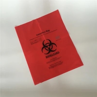 Roter gelber Wegwerfautoklav Hochleistungsbiohazard bauscht sich für Klinik