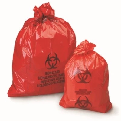 Roter medizinische Biohazard-Müllentsorgungs-Taschen LDPE/des HDPE